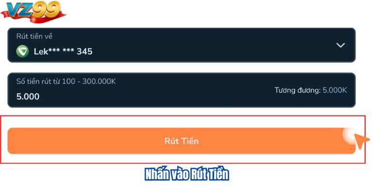 Hướng Dẫn Rút Tiền Qua Ngân Hàng 4 Nhấn vào Rút Tiền